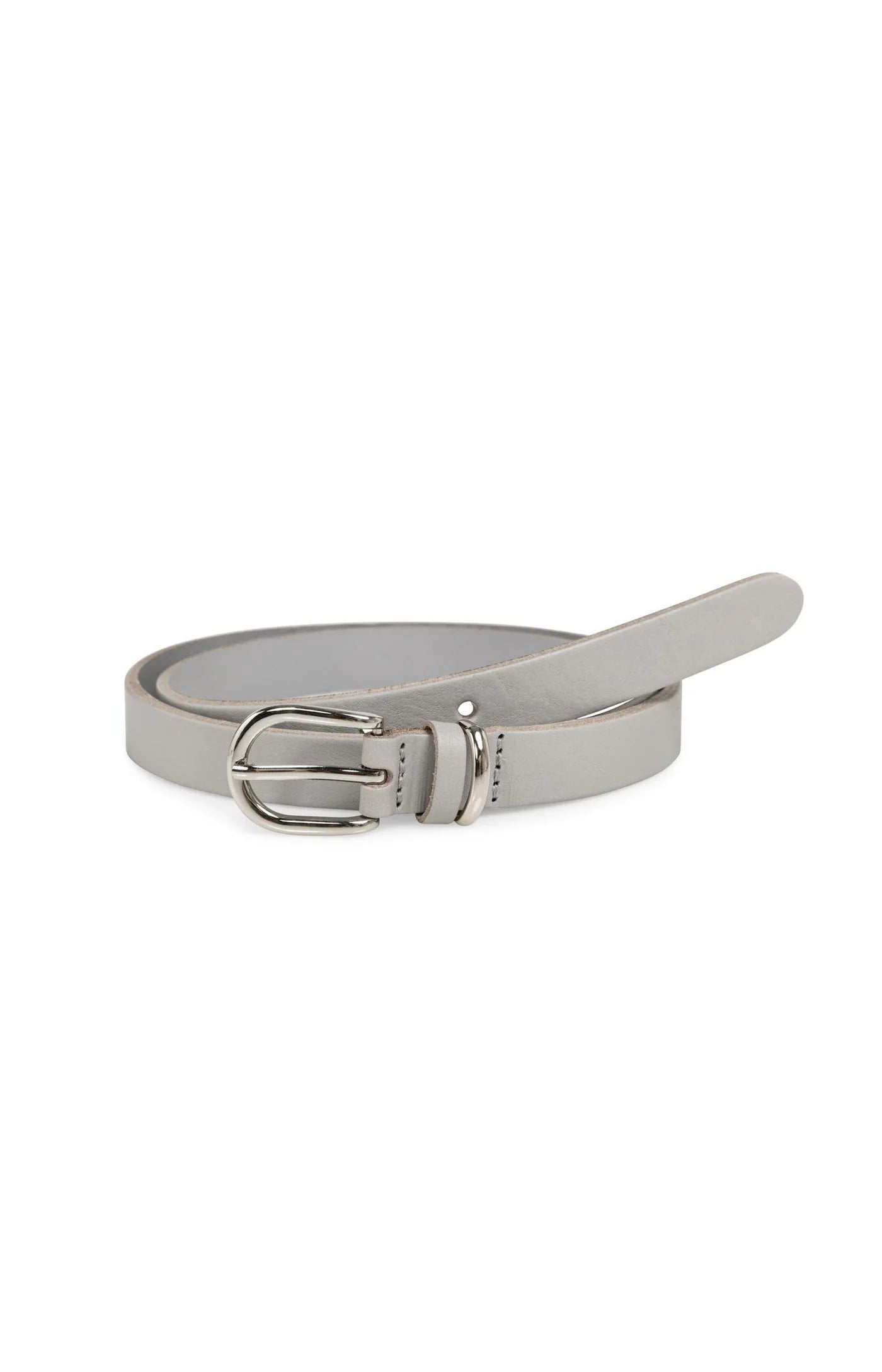 Ceinture en cuir avec boucle ronde et boucle métallique