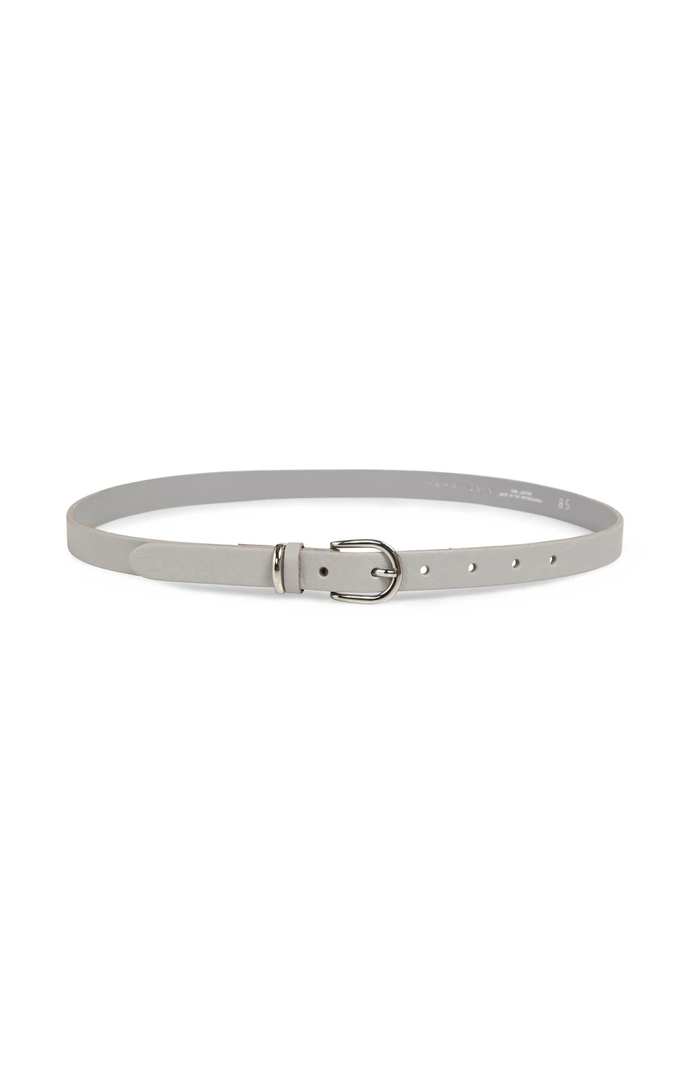 Ceinture en cuir avec boucle ronde et boucle métallique