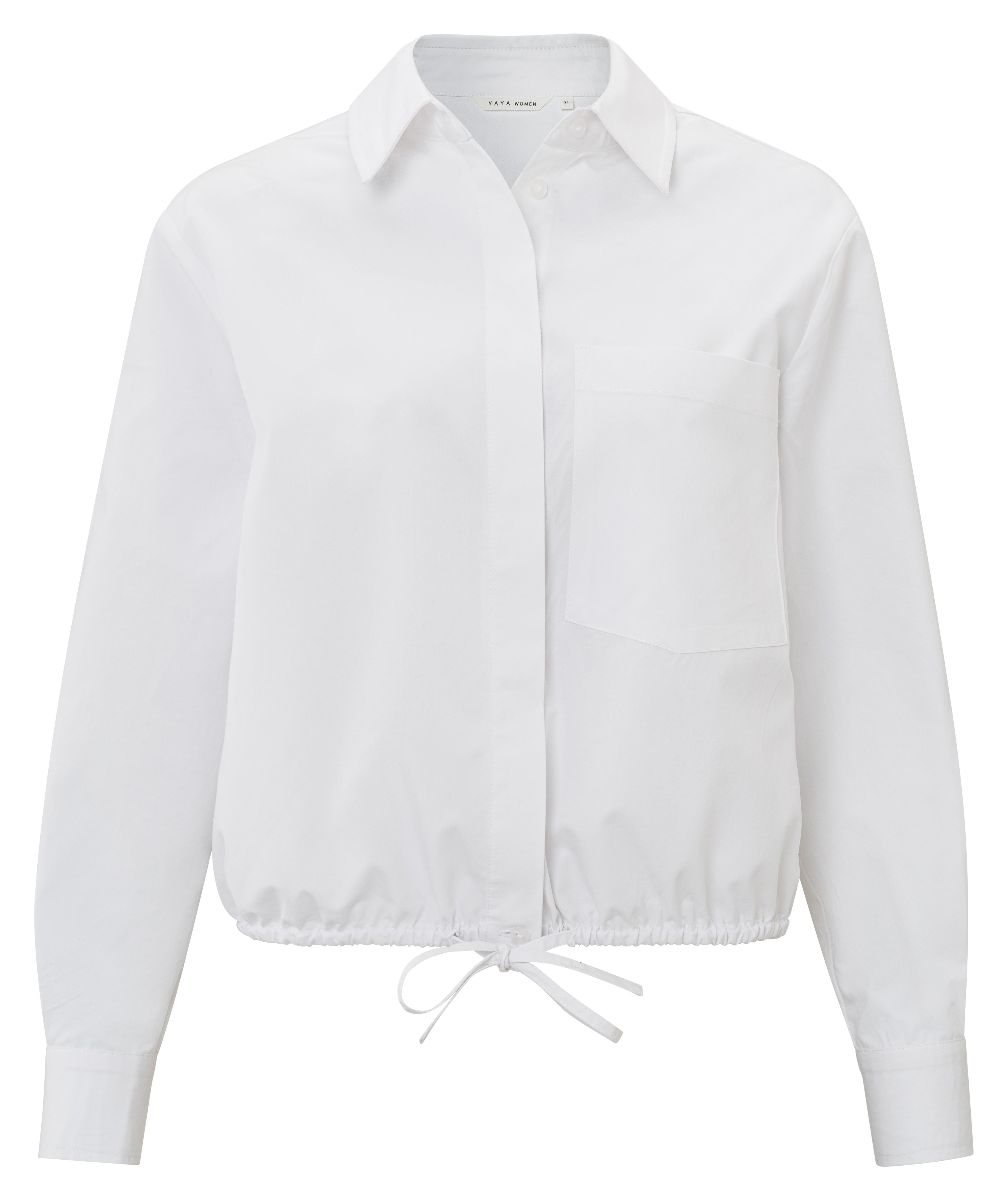 Short White Shirt with Drawstrings 201052 YAYA Pure Whitehorse