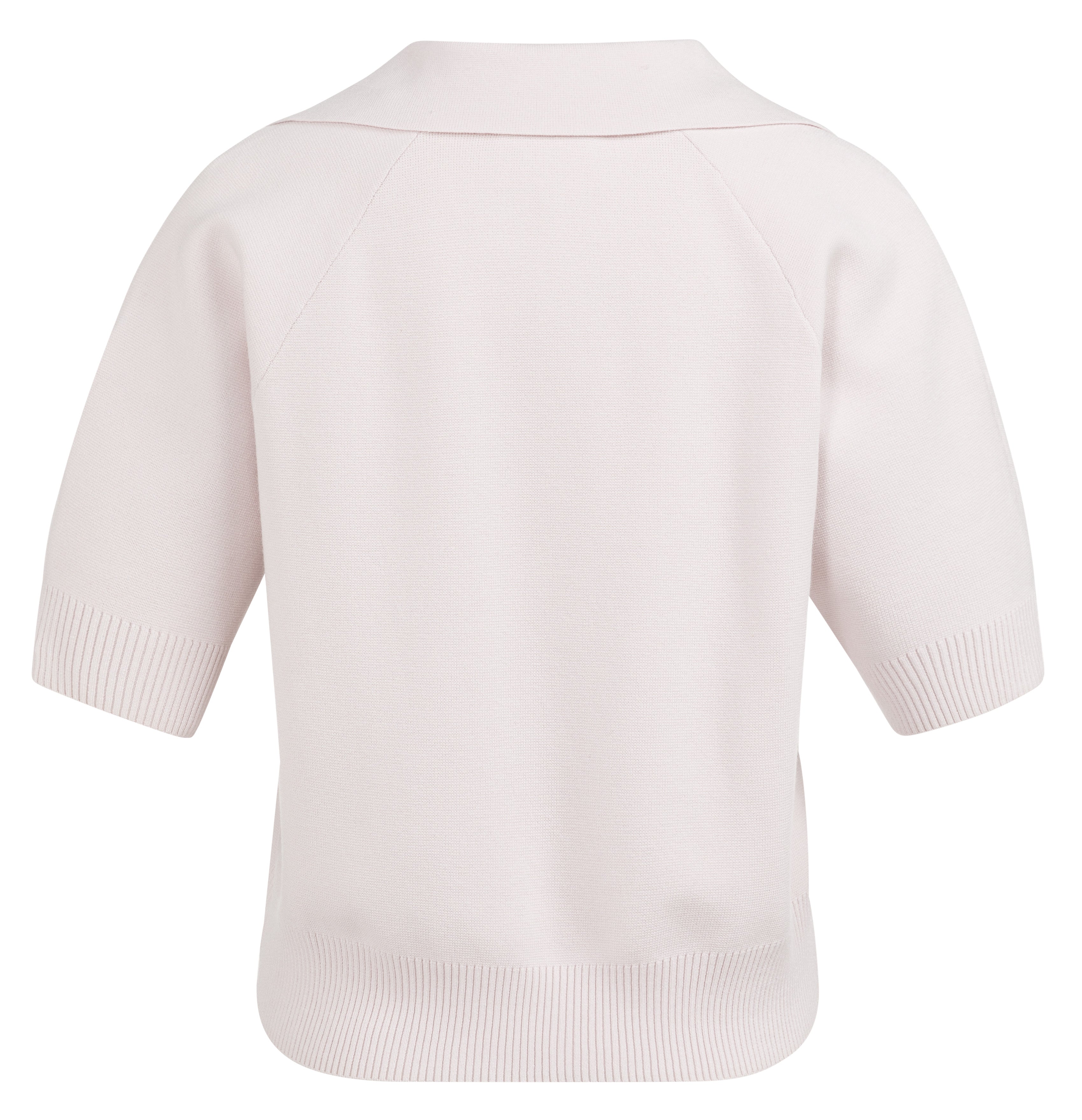Pull avec col, manches courtes, en maille YAYA