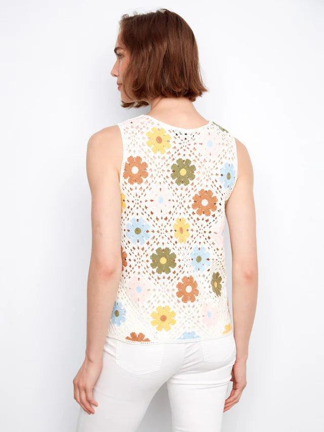 Haut sans manches à crochet Top