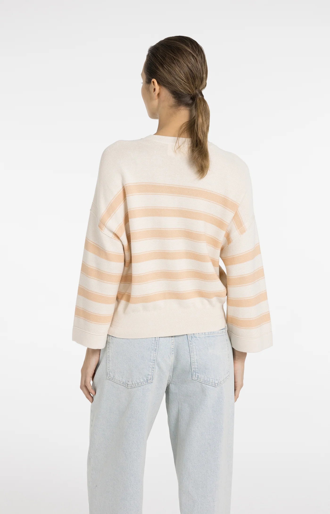 Pull à rayures manches larges