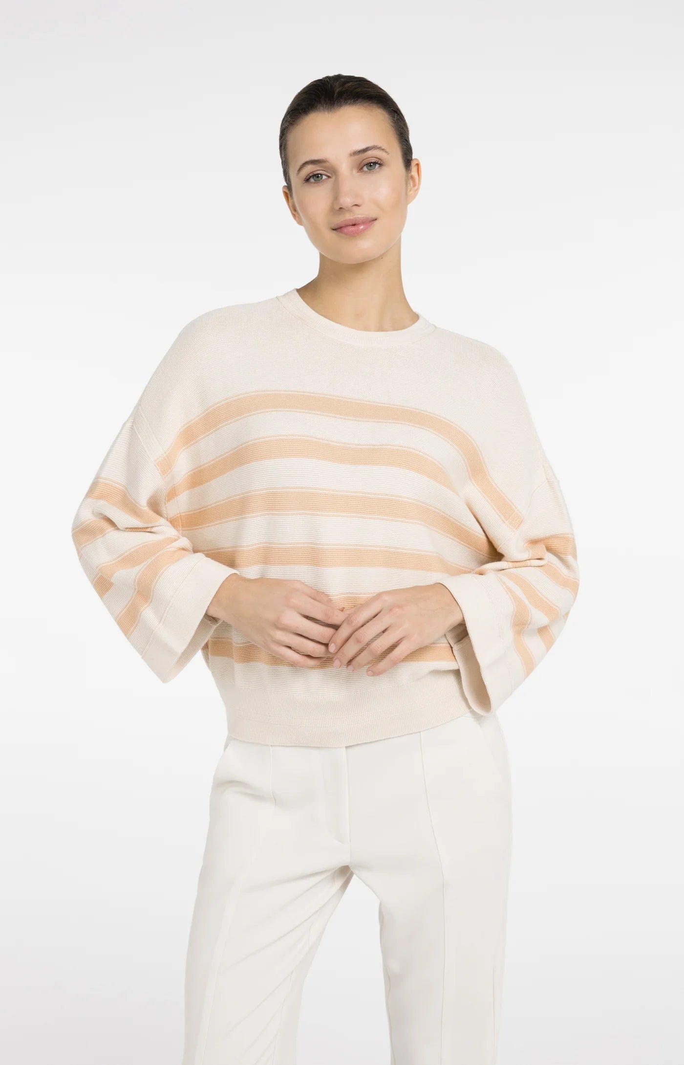 Pull à rayures manches larges