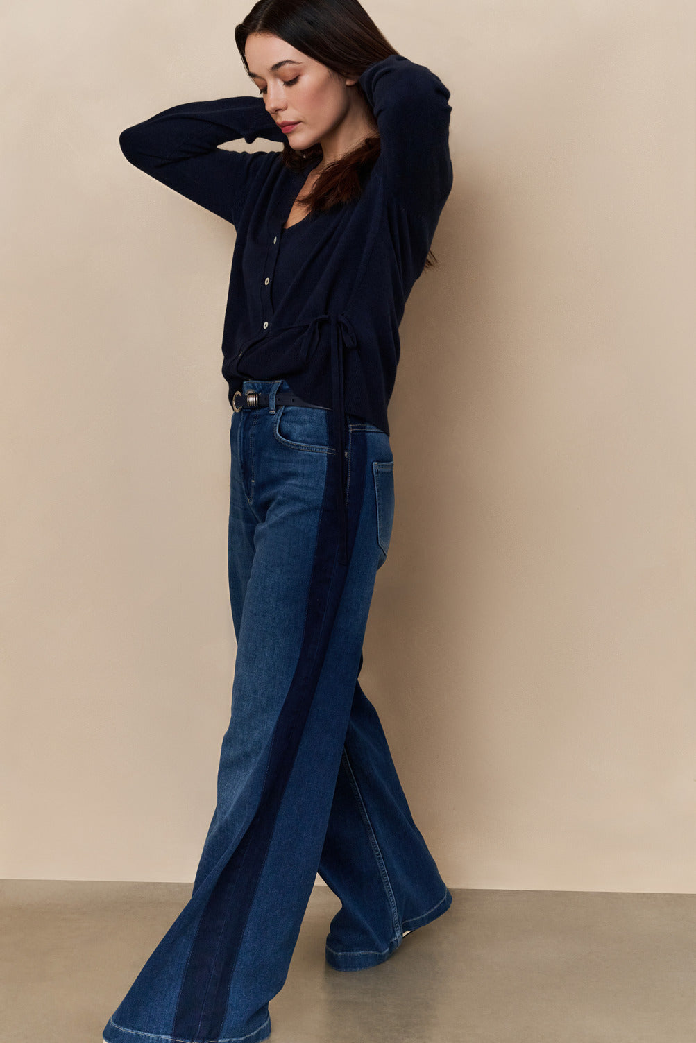 Jean taille haute coupe ample et large (L30) YAYA