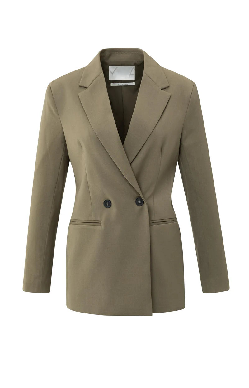 Blazer avec ceinture et fermeture à double boutonnage YAYA