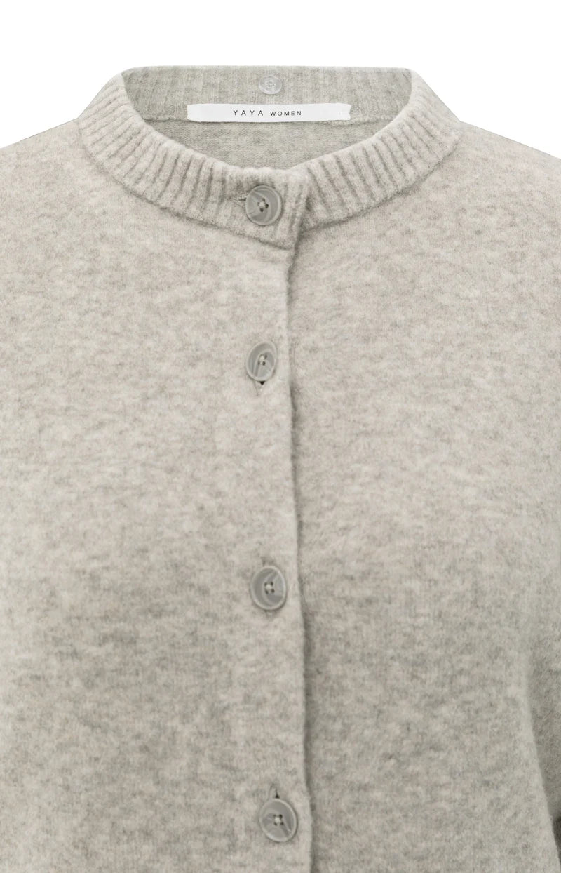 Cardigan avec col amovible et fermeture à boutons YAYA
