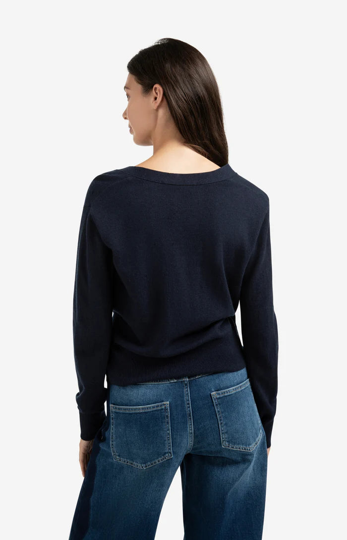 Cardigan col V à nouer à la taille YAYA