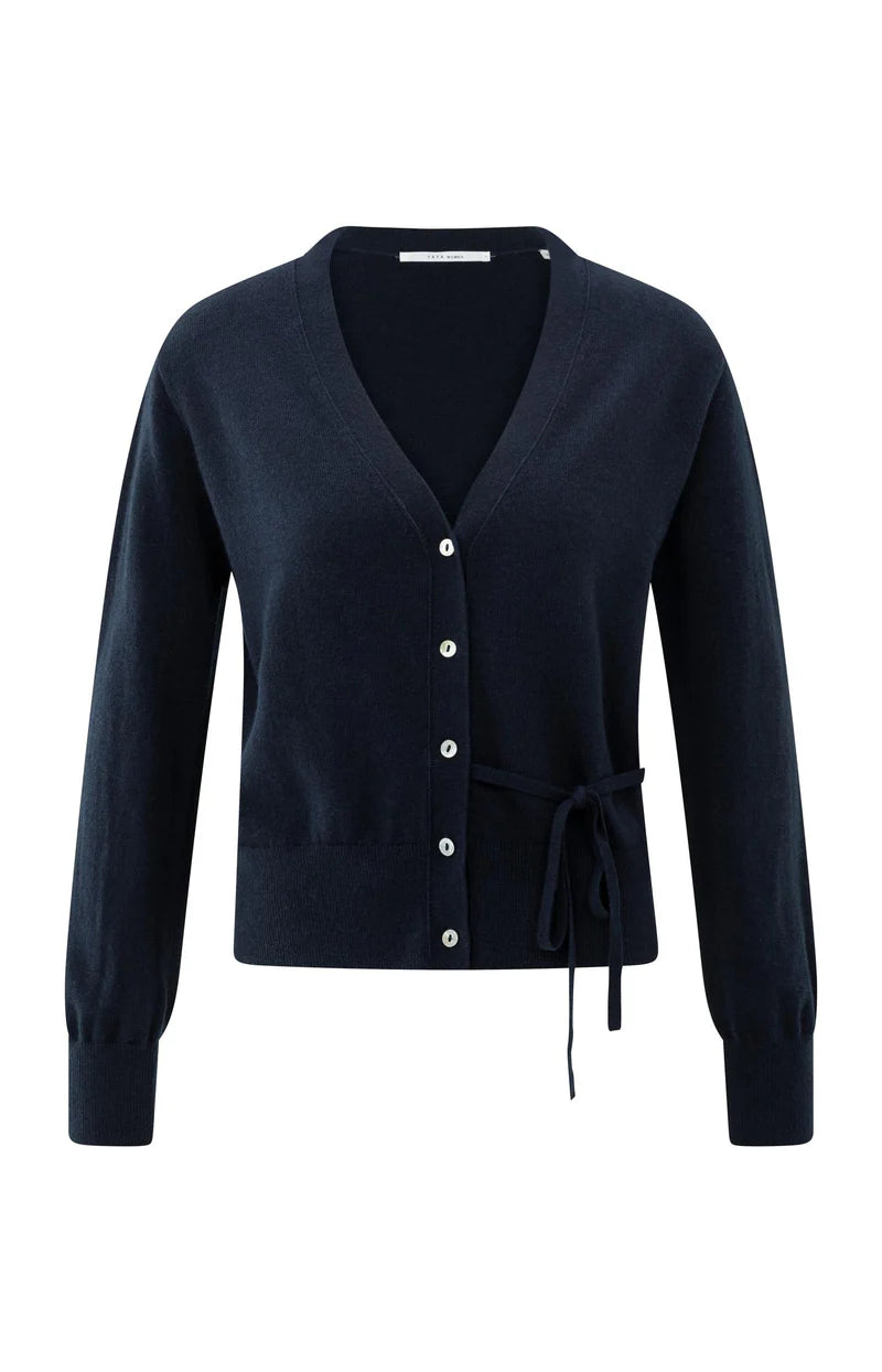 Cardigan col V à nouer à la taille YAYA