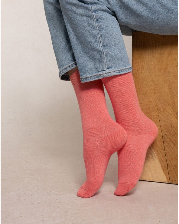 Chaussette Laine et Cachemire UNIE BLEU FORÊT