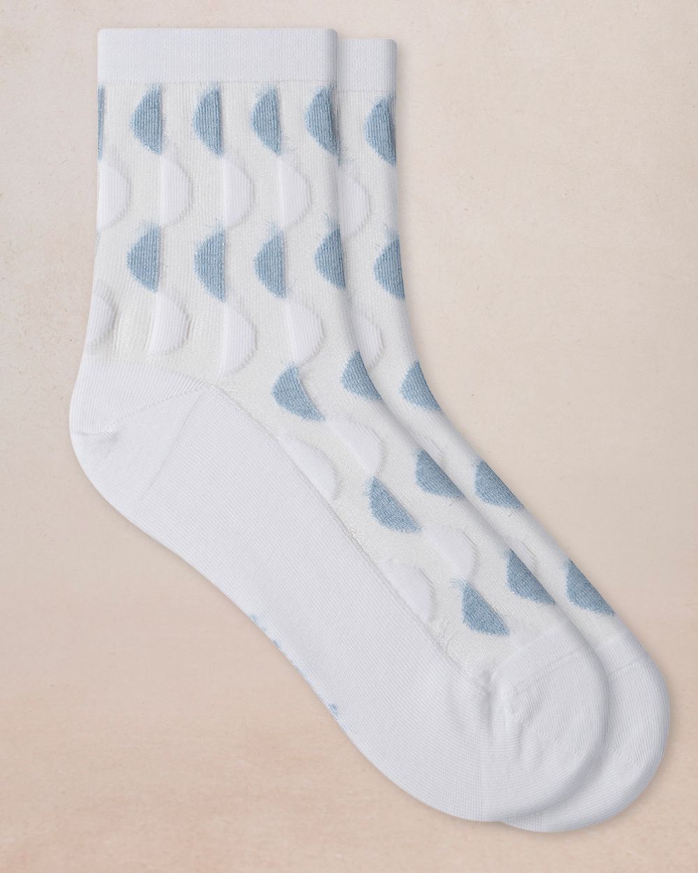 Chaussettes courtes transparentes - Géométriques