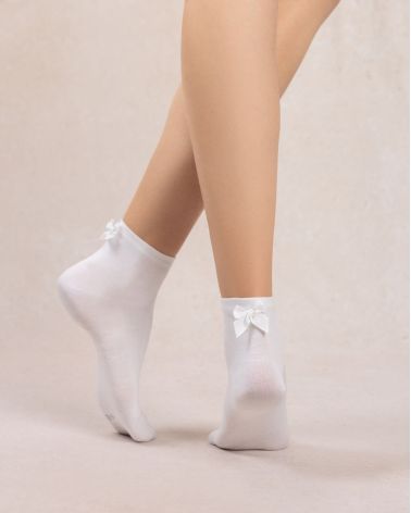 Chaussettes courtes unies - Nœud