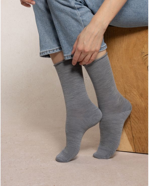 Merino Wool Sock VELVET WOOL FOREST BLUE