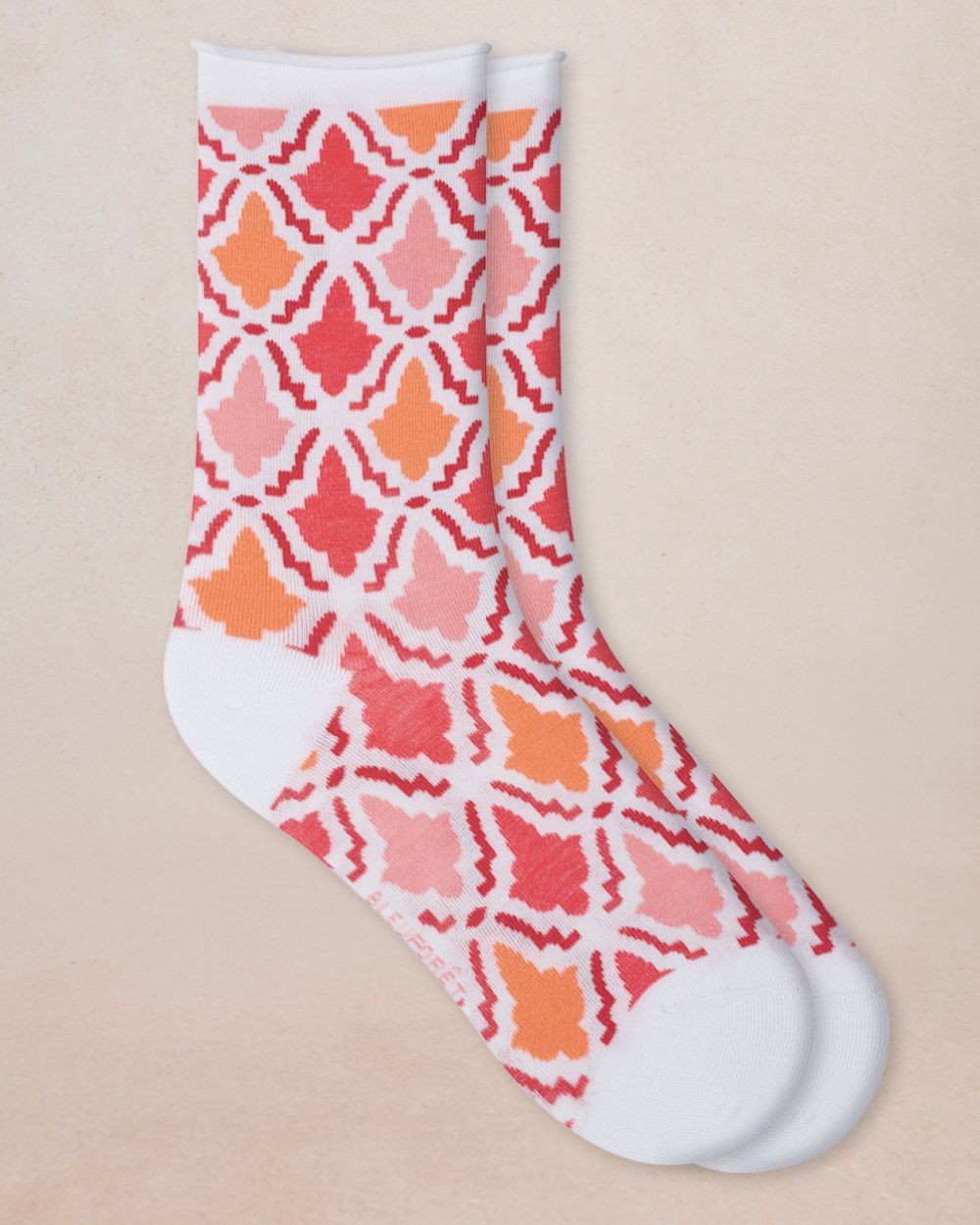 Chaussettes veloutées mosaïque BLEU FORÊT