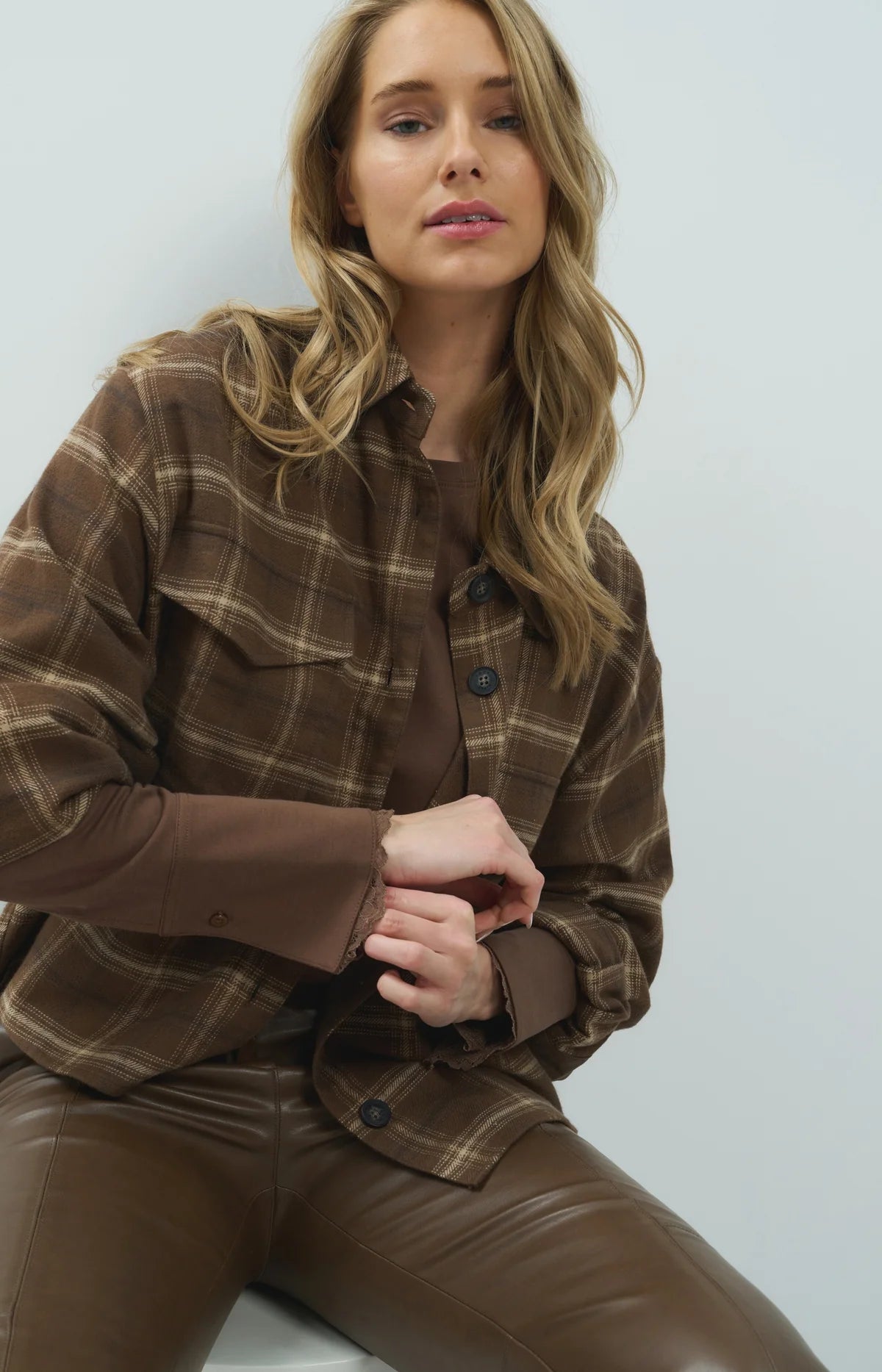 Chemise en flanelle à carreaux