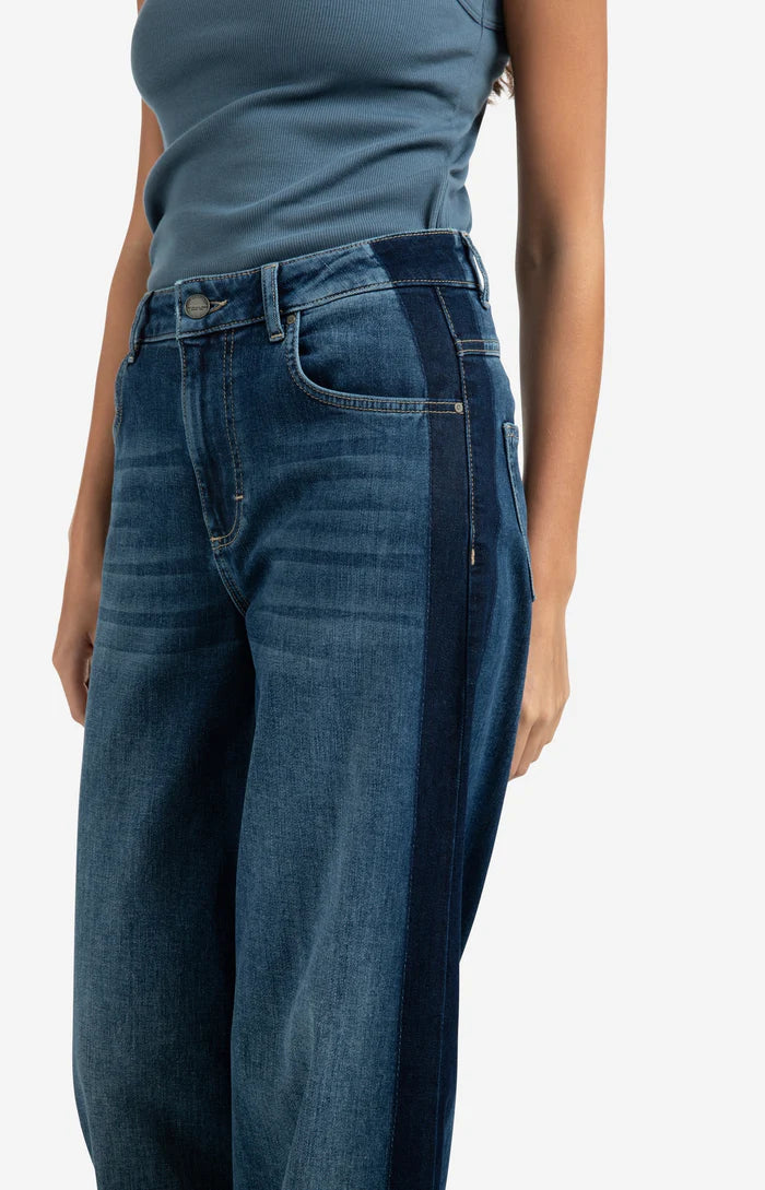 Jean taille haute coupe ample et large (L30) YAYA