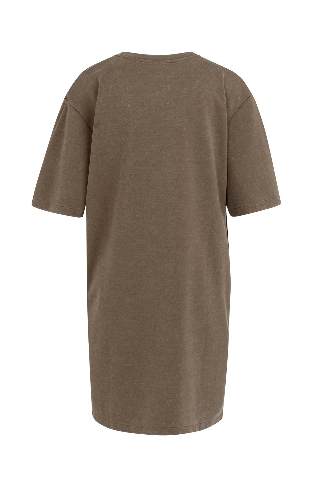 Robe jersey à col en V et ceinture à cravate