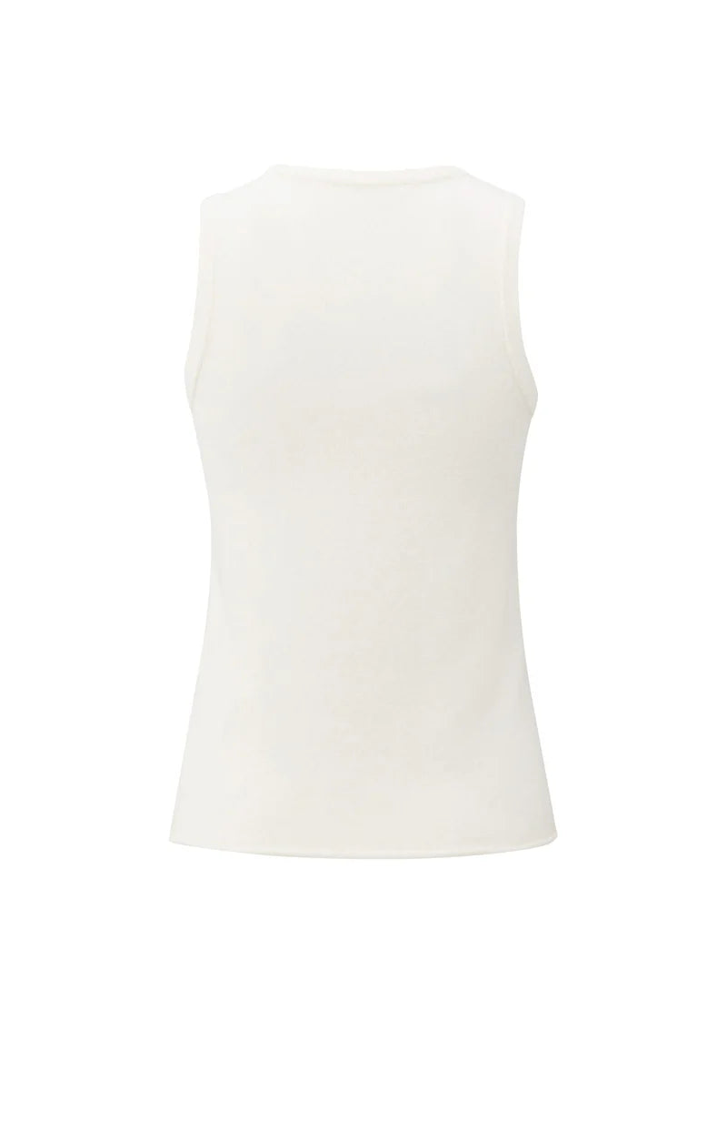 Pull en maille, col V profond avec haut assorti YAYA