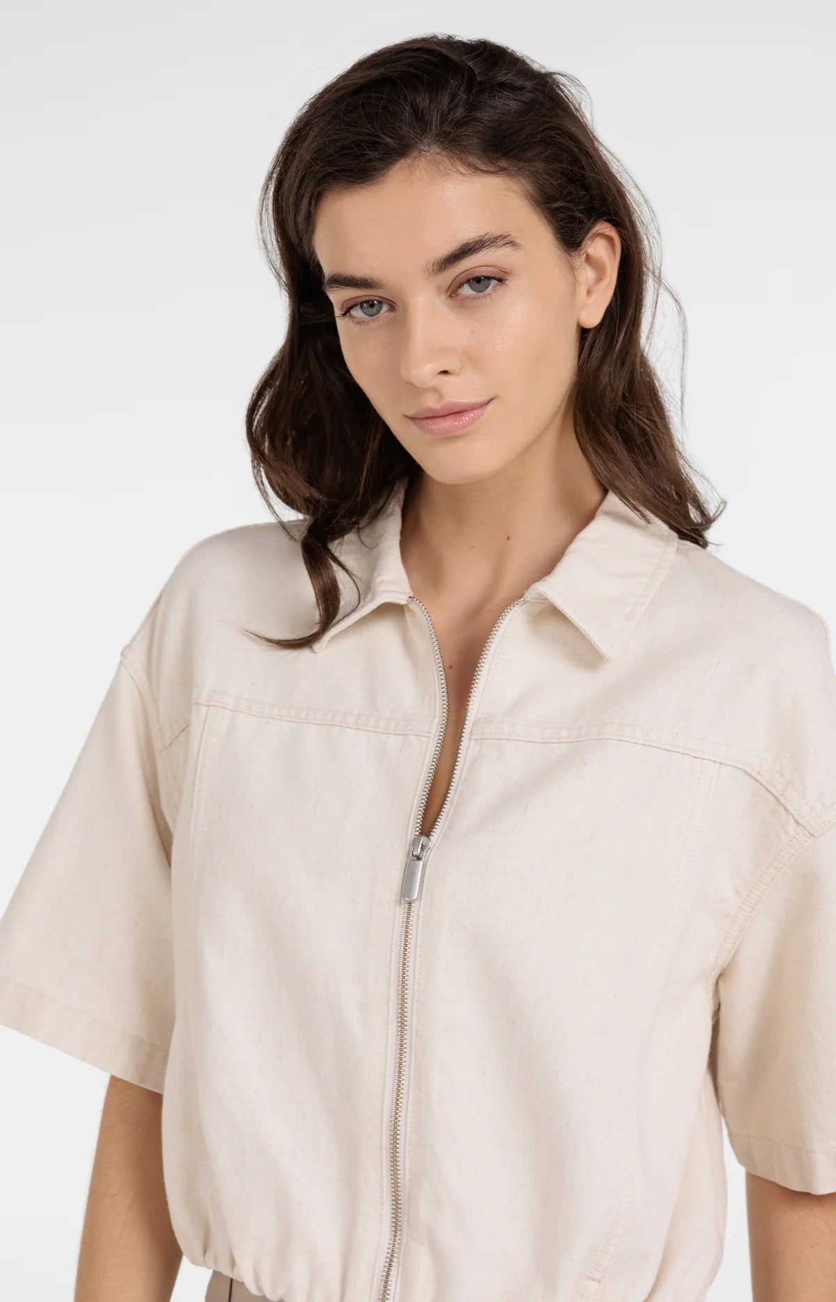 Veste ample look denim