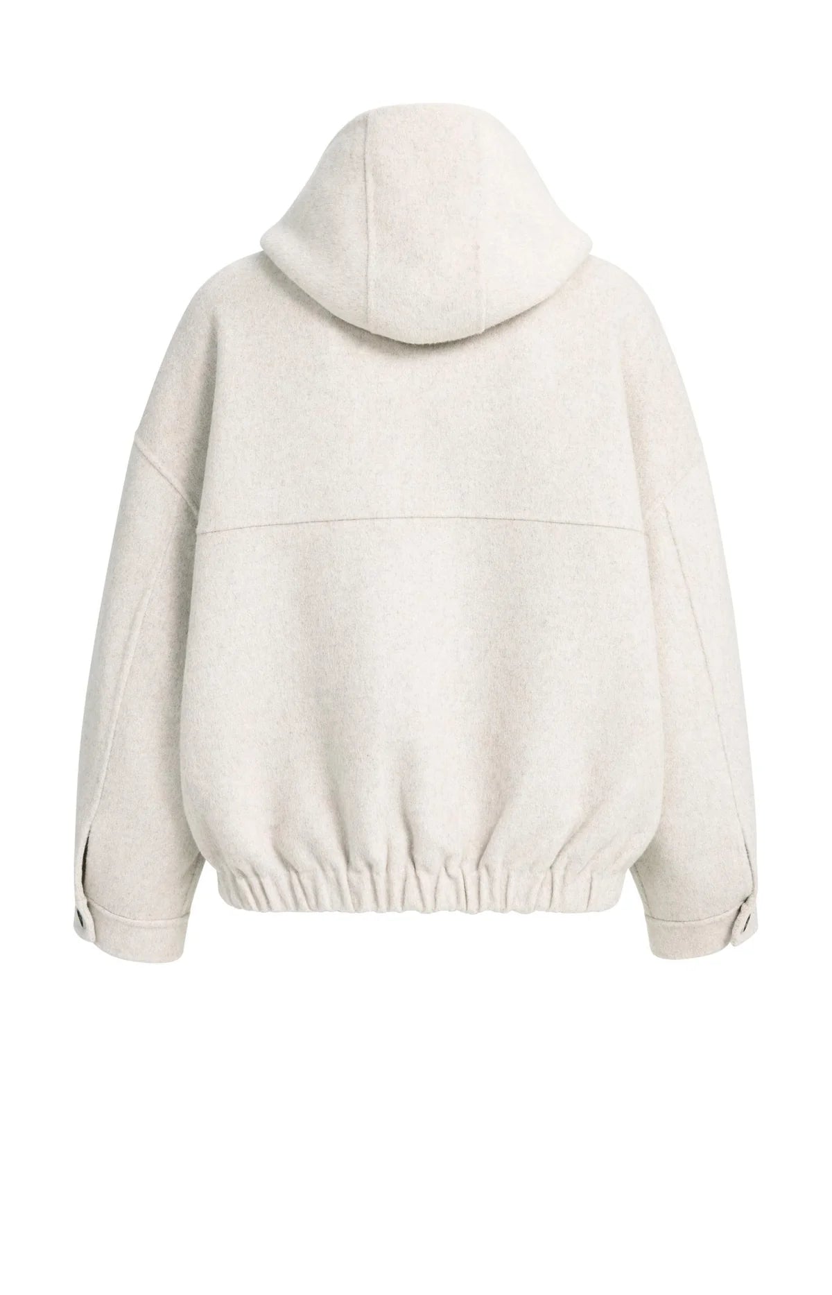 Veste oversize en laine mélangée avec capuche