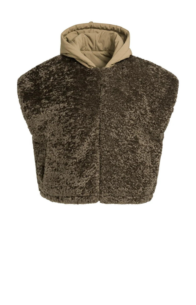 Bodywarmer réversible avec capuche