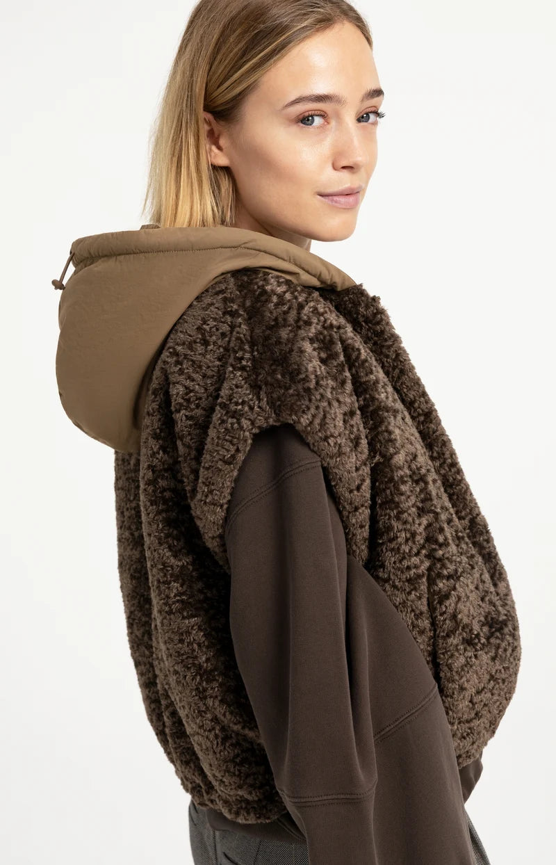 Bodywarmer réversible avec capuche