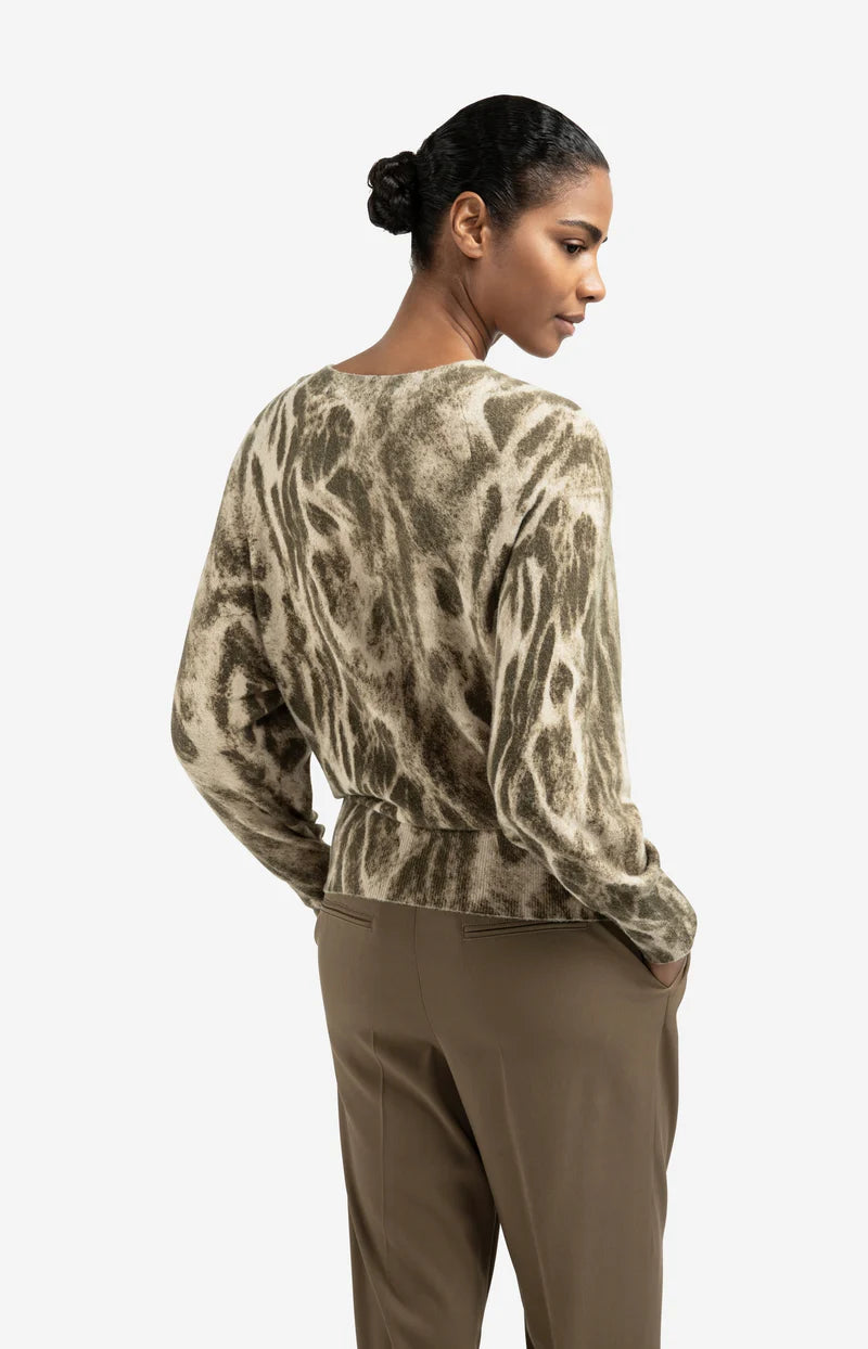 Pull doux à motif abstrait YAYA