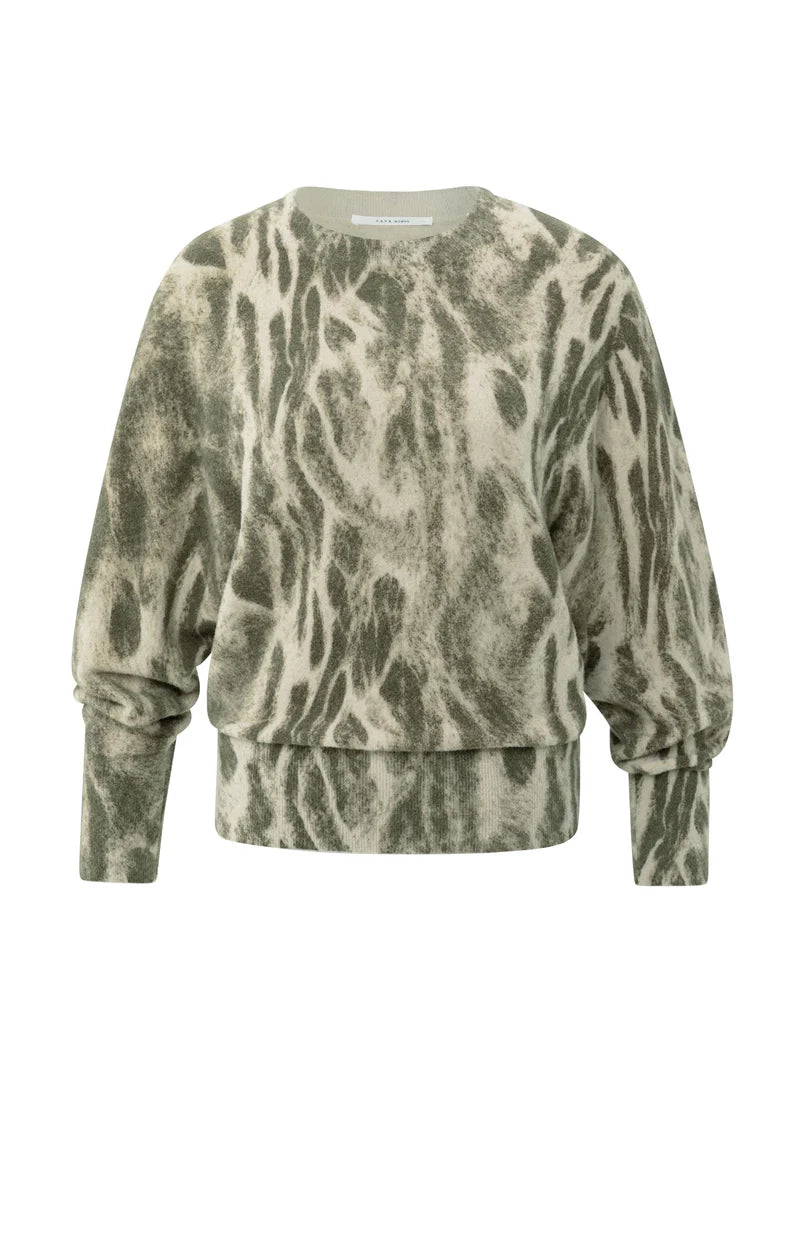 Pull doux à motif abstrait YAYA