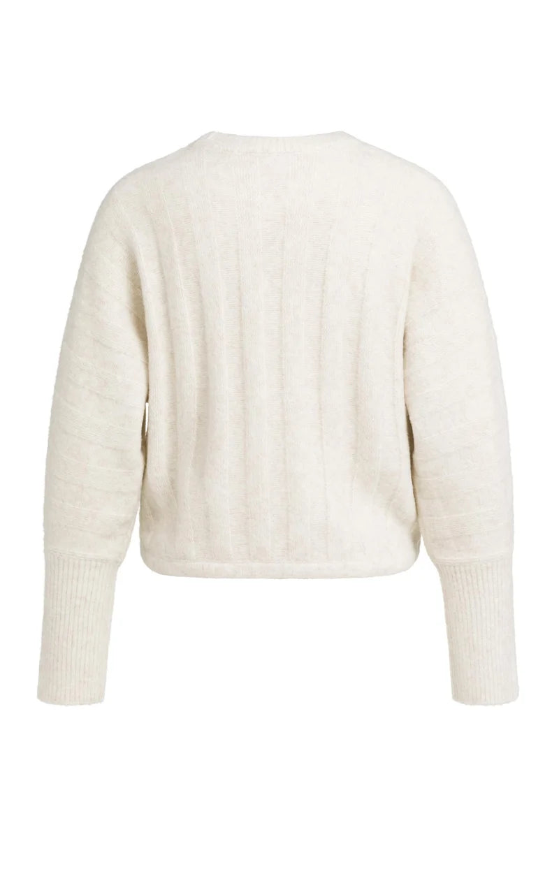 Pull avec manches chauve-souris et cordon de serrage