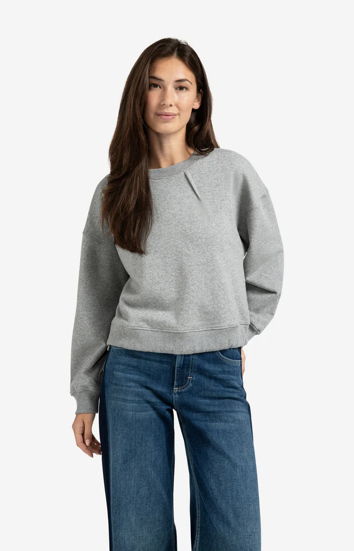 Sweat avec finitions plissées et lien de serrage sur le côté YAYA