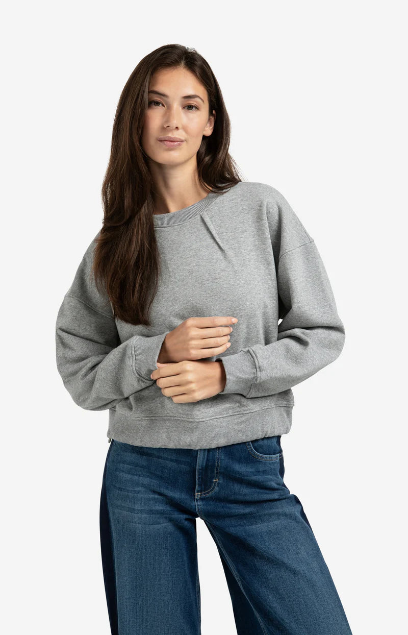 Sweat avec finitions plissées et lien de serrage sur le côté YAYA