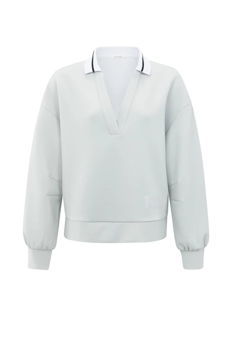 Pull avec col polo et encolure en V YAYA
