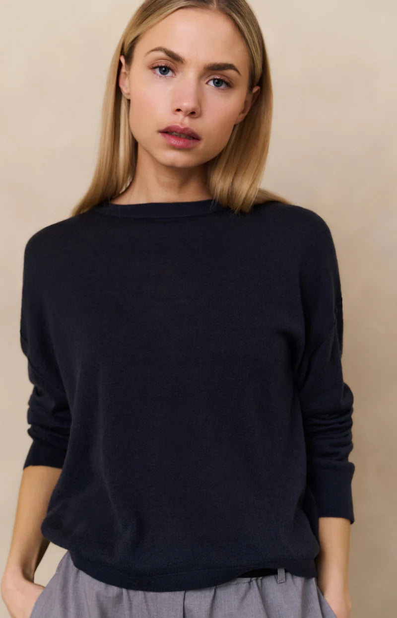 Pull en maille texturée, col rond YAYA